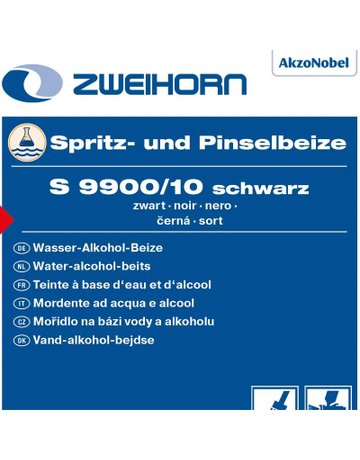 Spritz-und Pinselbeize schwarz S 9900/10 1 ltr - Zweihorn